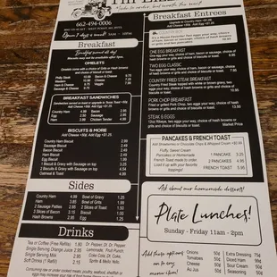 Updated menu