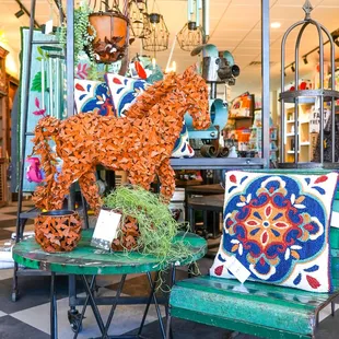Shop the Oklahoma City&apos;s best selection of outdoor decor:  from unique garden sculptures, beautiful pillows and fun planters and pots.
