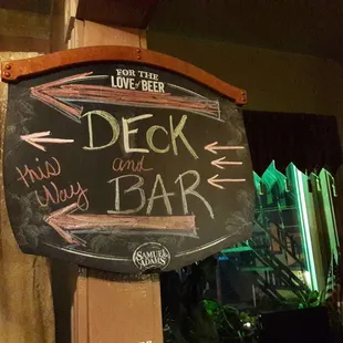 a sign for a bar