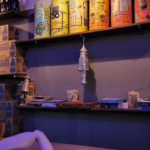 various cans of beer on shelves