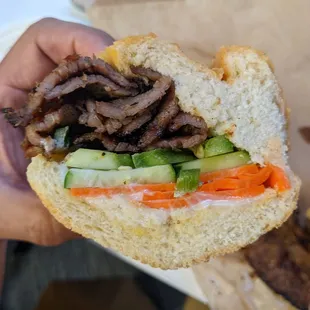 Lemongrass pork banh mi