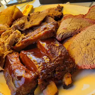 Fall-off-the-bone tender ribs.  No tug.