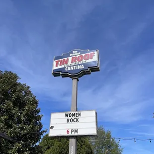 a sign for a restaurant