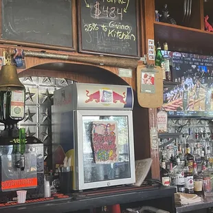 Bar countertop dining scene