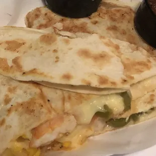 Spicy Corn Quesadillas with Shrimp, 3.13.2021.