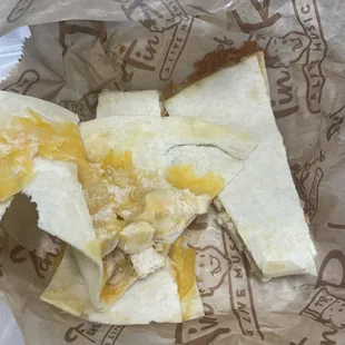 a burrito in a wrapper