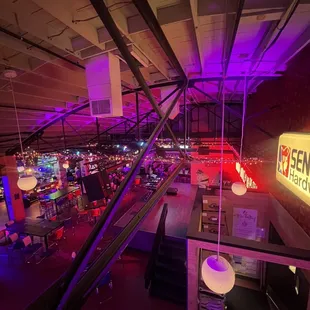 View of the restaurant from the balcony