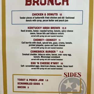Brunch Menu