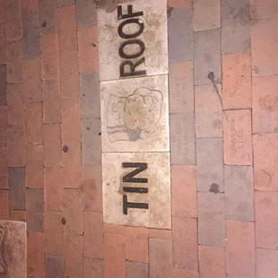 Floor sign in route to their inside