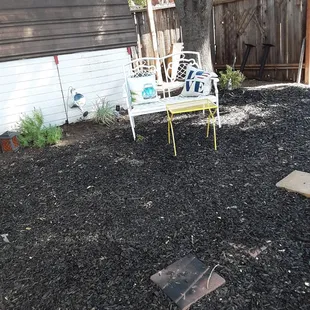 A second outdoor seating space...