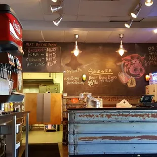 the interior of the restaurant