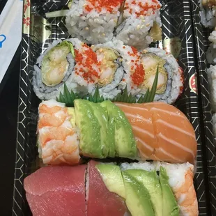 Rainbow Roll &amp; Shrimp Tempura Roll