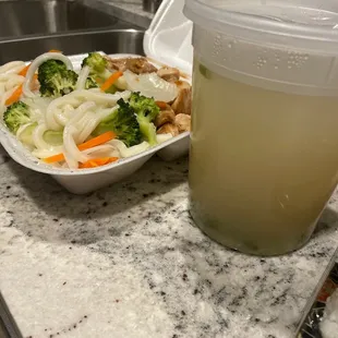 Fixings for Chicken Noodle Soup (udon)