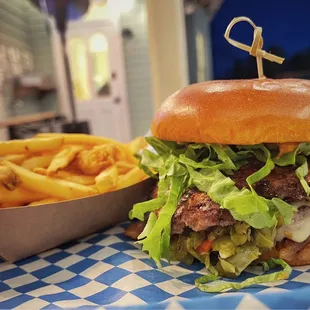 Down The Hatch burger