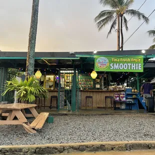 the outside of the shop