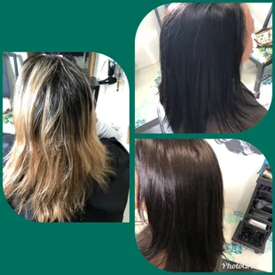 Went back to natural and shiny hair!