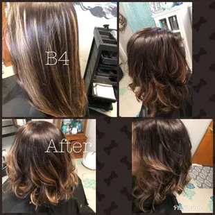 A-line cut and changed color