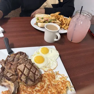 Pork Chops and Eggs