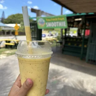 Mango Lilikoi, one of the best smoothies I&apos;ve ever had!