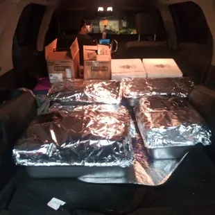 Going to deliver a big order of 1200 hundred tacos with 1200 hundred chilly cups