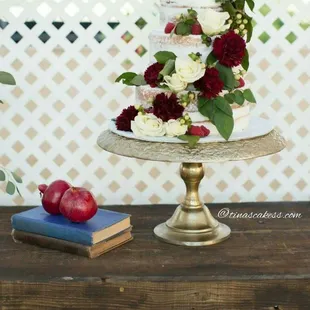 naked cake for a styled shoot i did at the old town chaple downtown.