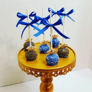 Prince theme cake pops part of a treat bar