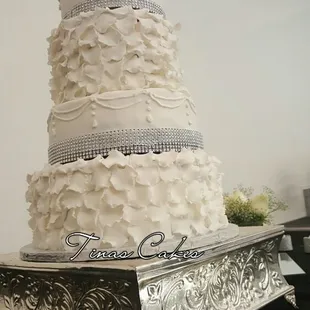 5 tier rose pedal cake!