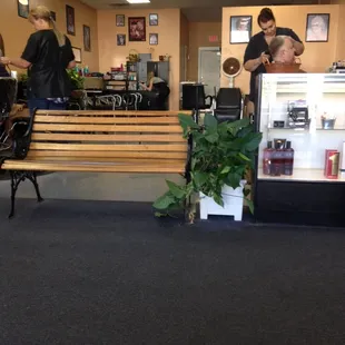 Interior of the salon.