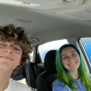 A few days after the coloring, straight down