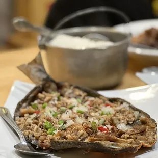a plate of food on a table