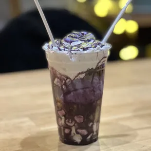 a chocolate milkshake