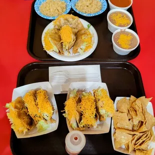 The $40 family deal-shredded beef taco combo. They were really busy today. Service -Great!, but tacos were over-fried.