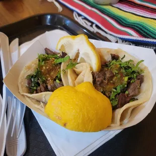 Carne Asada street tacos $1.90ea