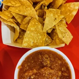Chips and salsa with the family pack.