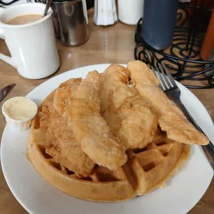 Chicken and waffles