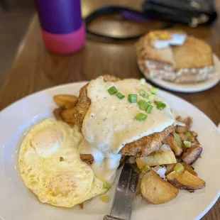 Chicken Fried Steak and Eggs $17.95