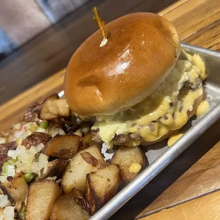 Sausage breakfast Burger