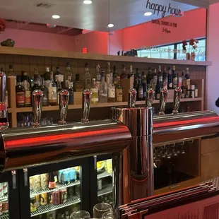 the bar area of a restaurant