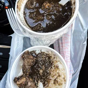 Dinuguan and rice