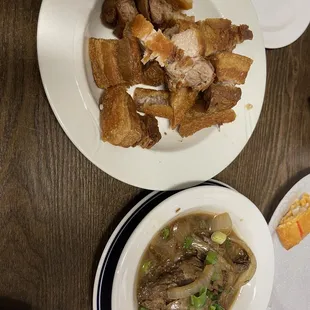 Lechon Kawali and Bistek Tagalog