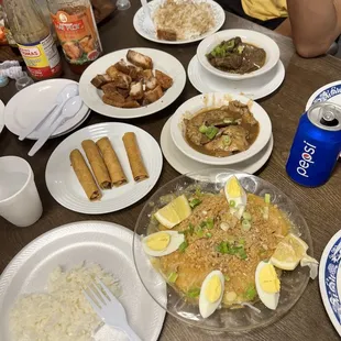 Kawali, Shanghai, Bistek, Palabok, Adobo. All great!