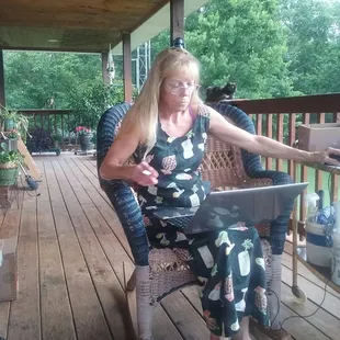 Sandra looking on yelp for the first time. O how excited and greatful this darlin is feelin. Thank you from me for makeing her day.