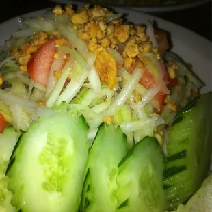 a salad on a plate