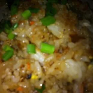 a plate of fried rice