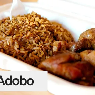 pork adobo and rice