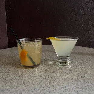 Lemon Drop &amp; A Whiskey drink our bartender made