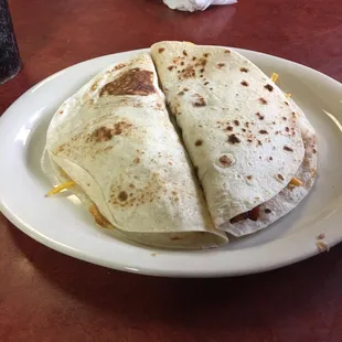 Carne Guisada and Bean, bacon cheese tacos