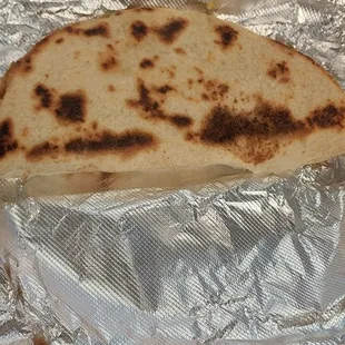 Perfectly prepared  Bean and cheese taco toasted