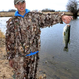 Tinnin Hunt Club. My son caught a dandy largemouth from the bass pond.