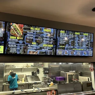 Menu and kitchen